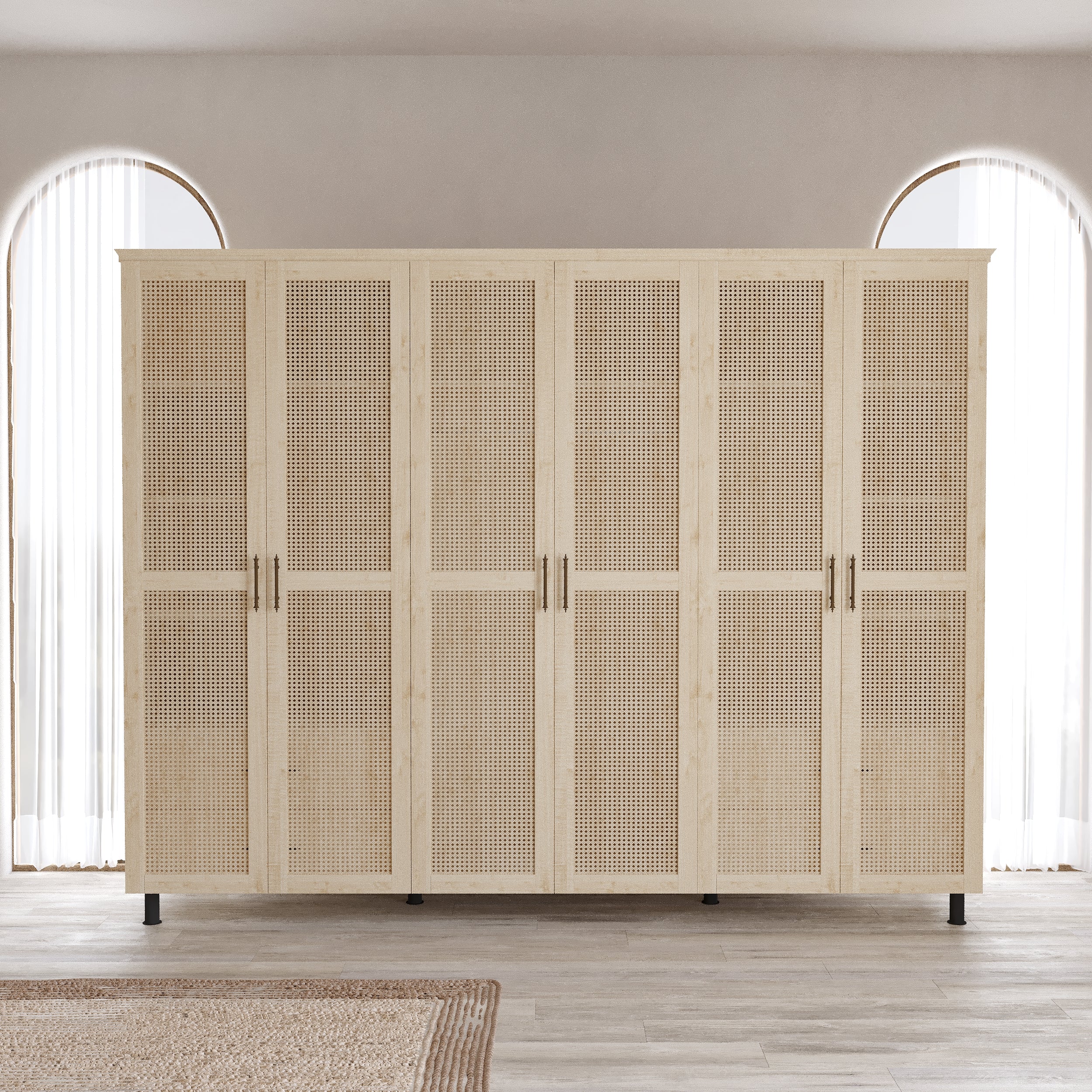 Padova Model 6 Kapaklı Masif Ahşap Gardırop