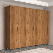Soft Wood Model 6 Kapaklı Masif Ahşap Gardırop 6 Kapaklı Ceviz