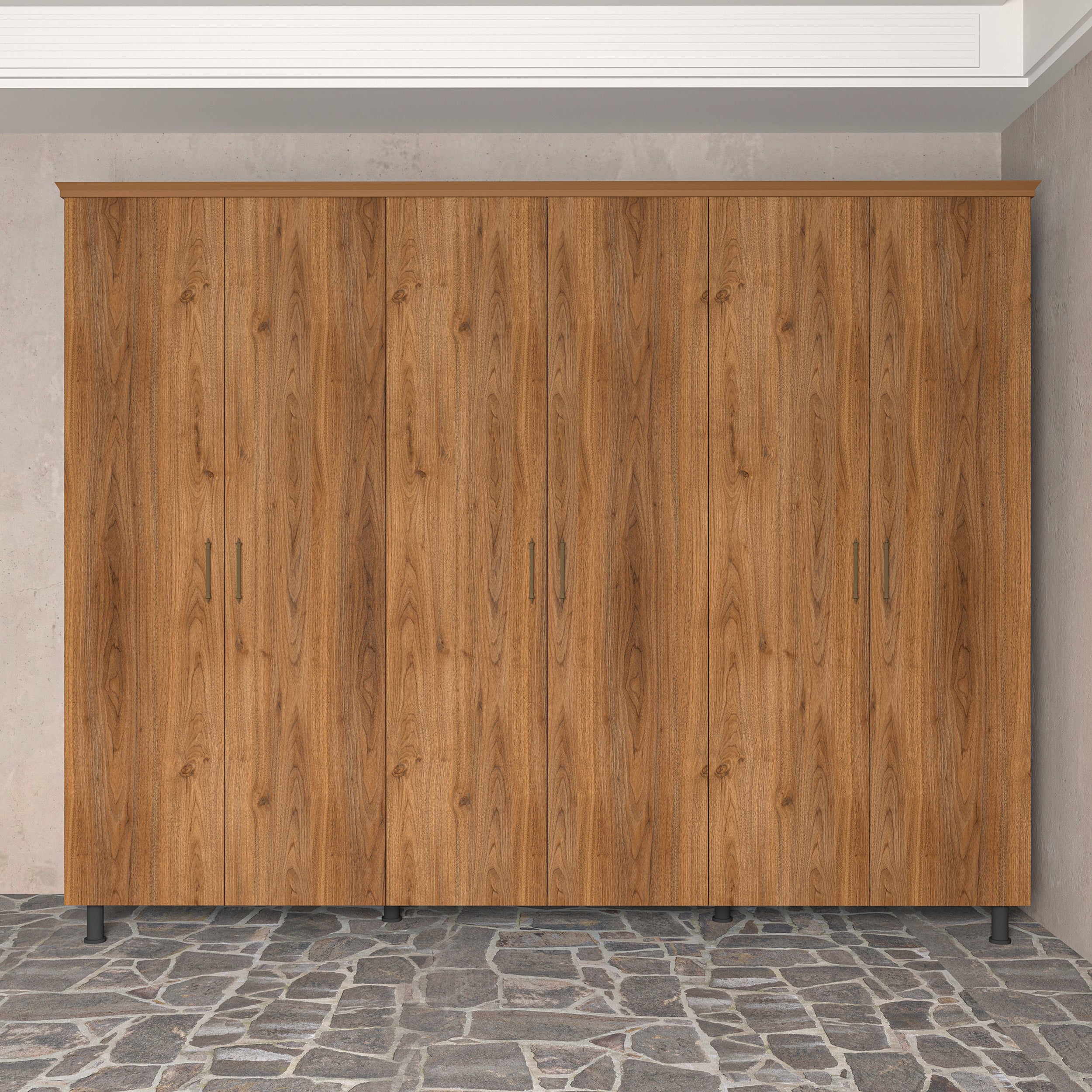 Soft Wood Model 6 Kapaklı Masif Ahşap Gardırop 6 Kapaklı Vernikli