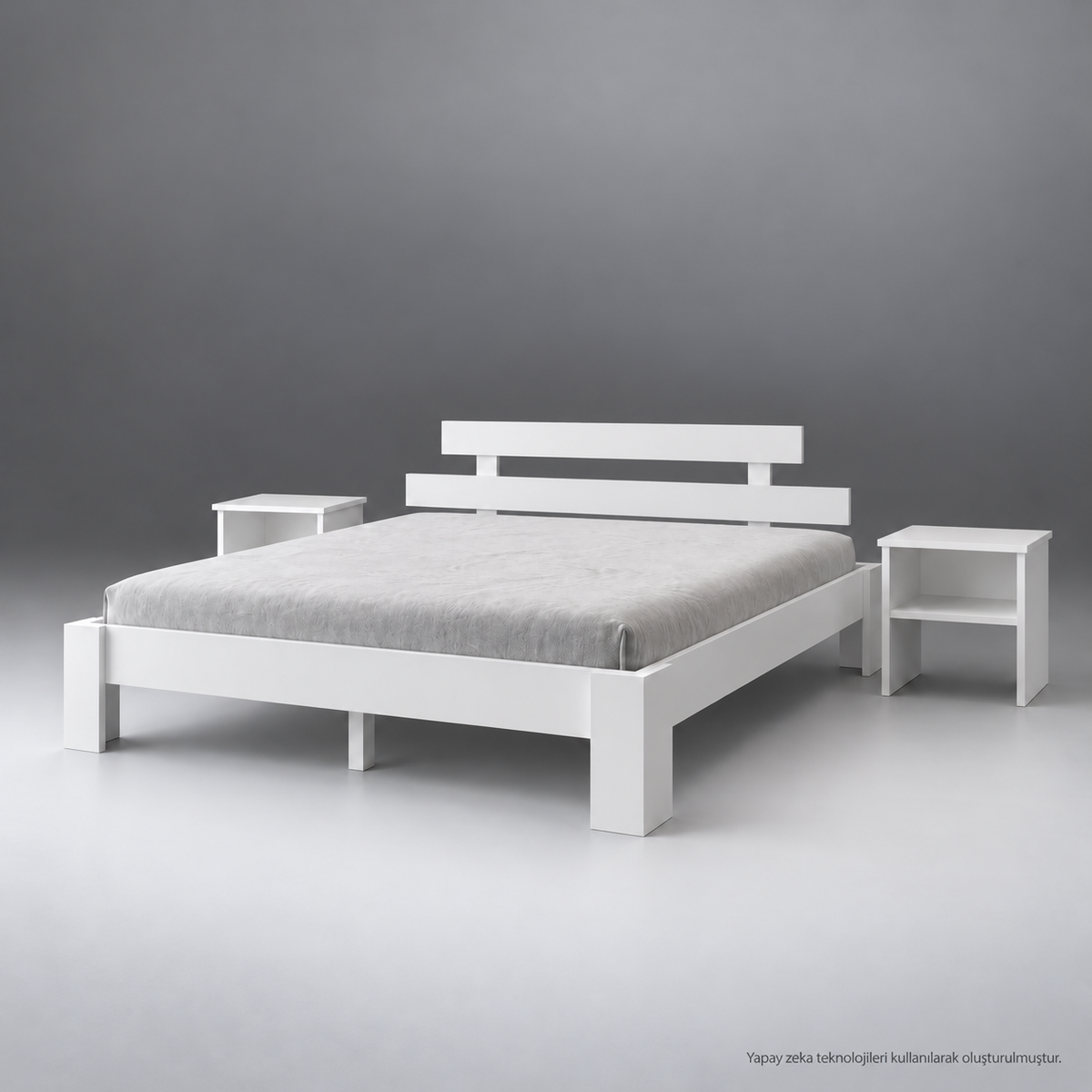 Lotus MDF Karyola ve 2 Komodinli Set