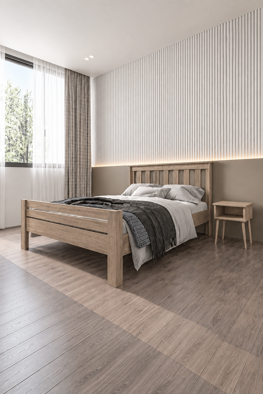 Shark MDF Karyola Atlantik Çam