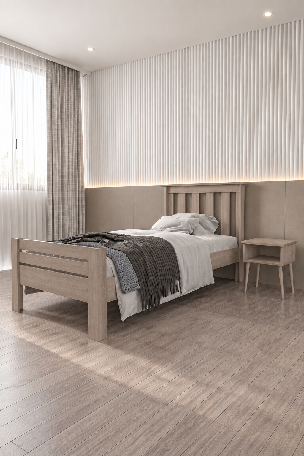 Shark MDF Karyola Atlantik Çam