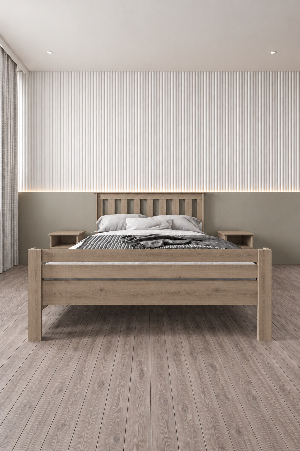 Shark MDF Karyola Atlantik Çam