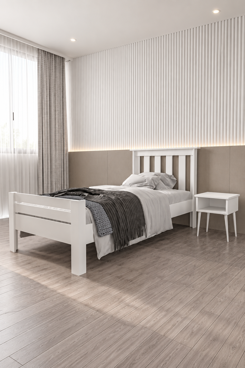Shark MDF Karyola Beyaz