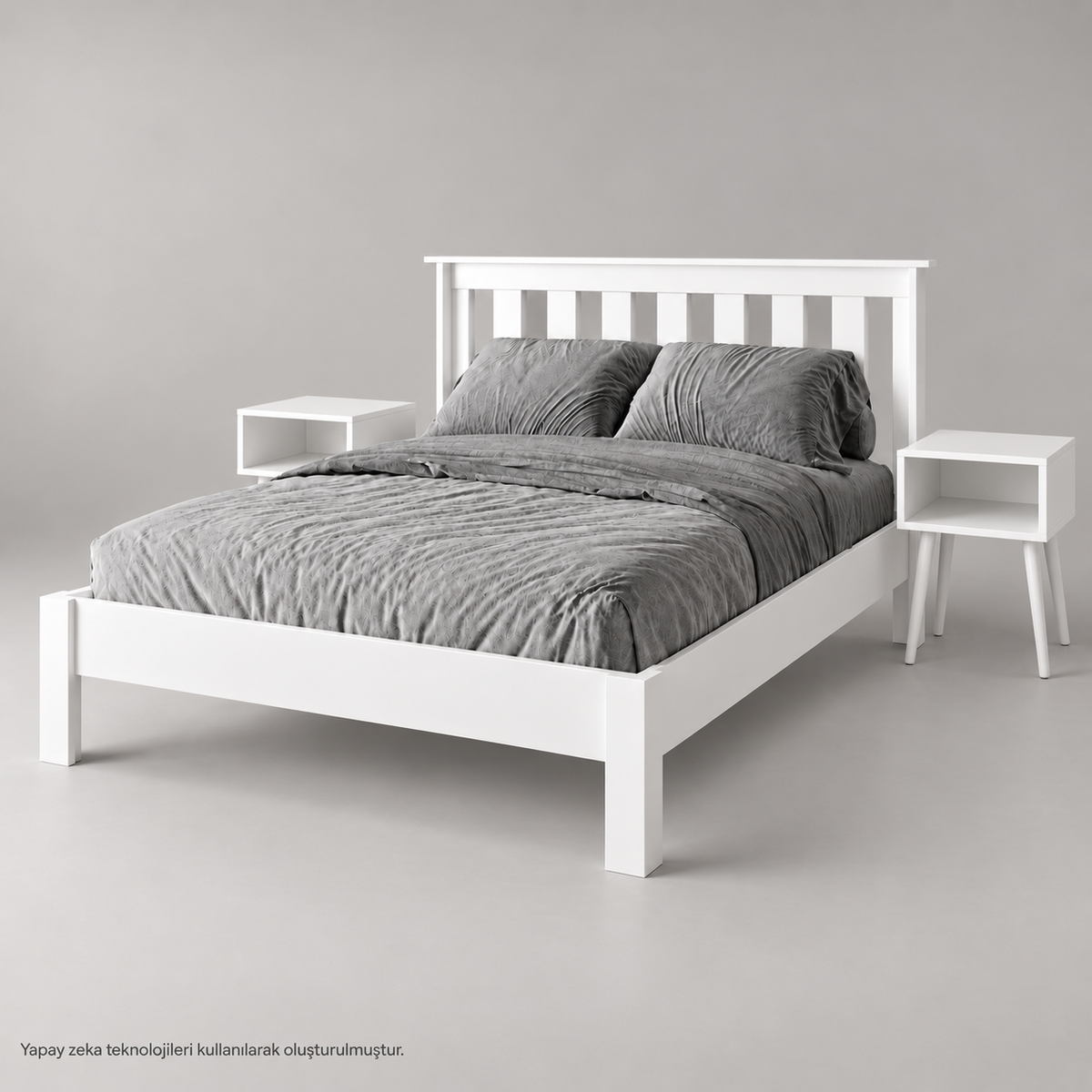 Shark New MDF Karyola ve 2 Komodinli Set