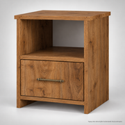 Soft Wood Model Ceviz Renk Çekmeceli Masif Ahşap Komodin