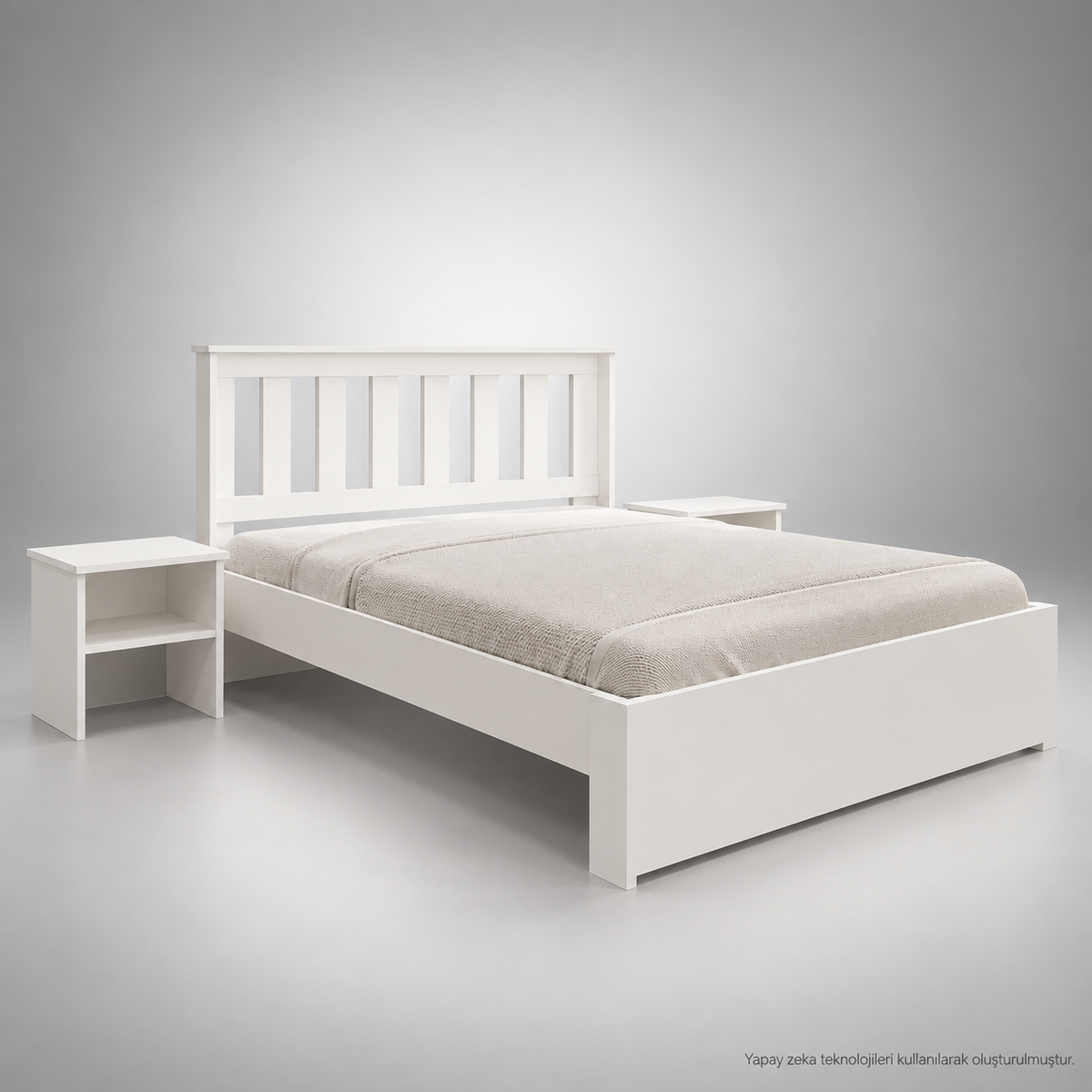 Stark MDF Karyola ve 2 Komodinli Set