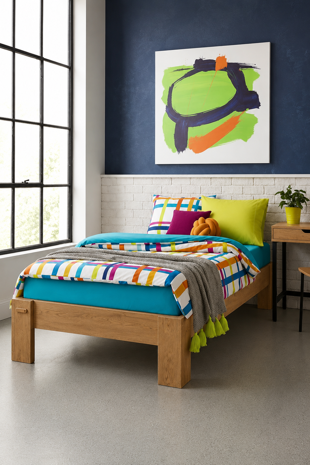 Stillo Başlıksız Tek Kişilik MDF Karyola 180x200 Beyaz