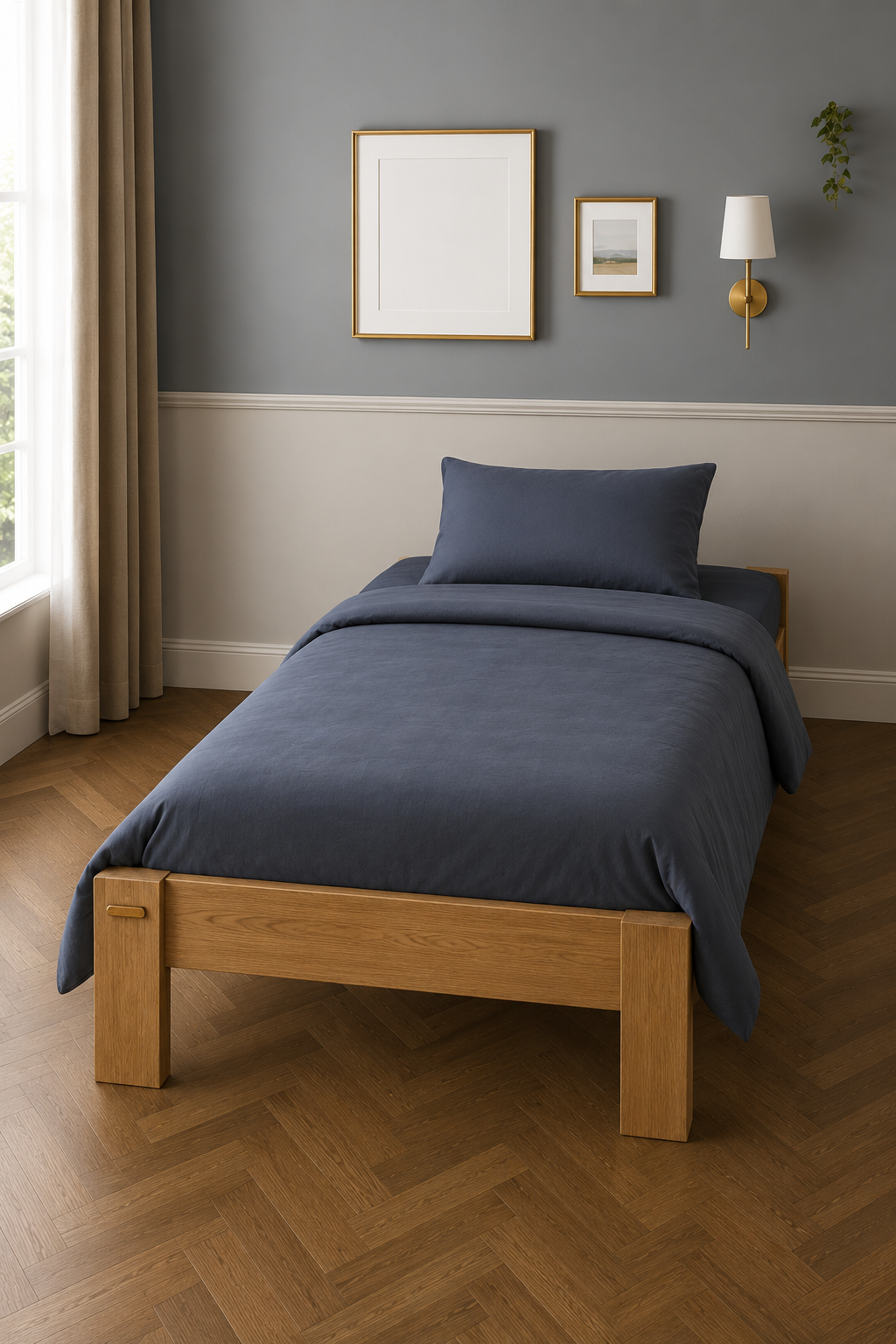 Stillo Başlıksız Tek Kişilik MDF Karyola 90x190 Atlantik Çam