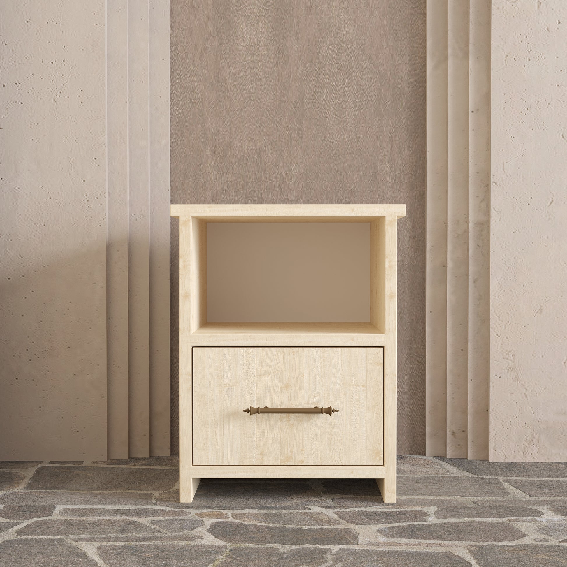 Soft Wood Model Masif Ahşap Çekmeceli Komodin