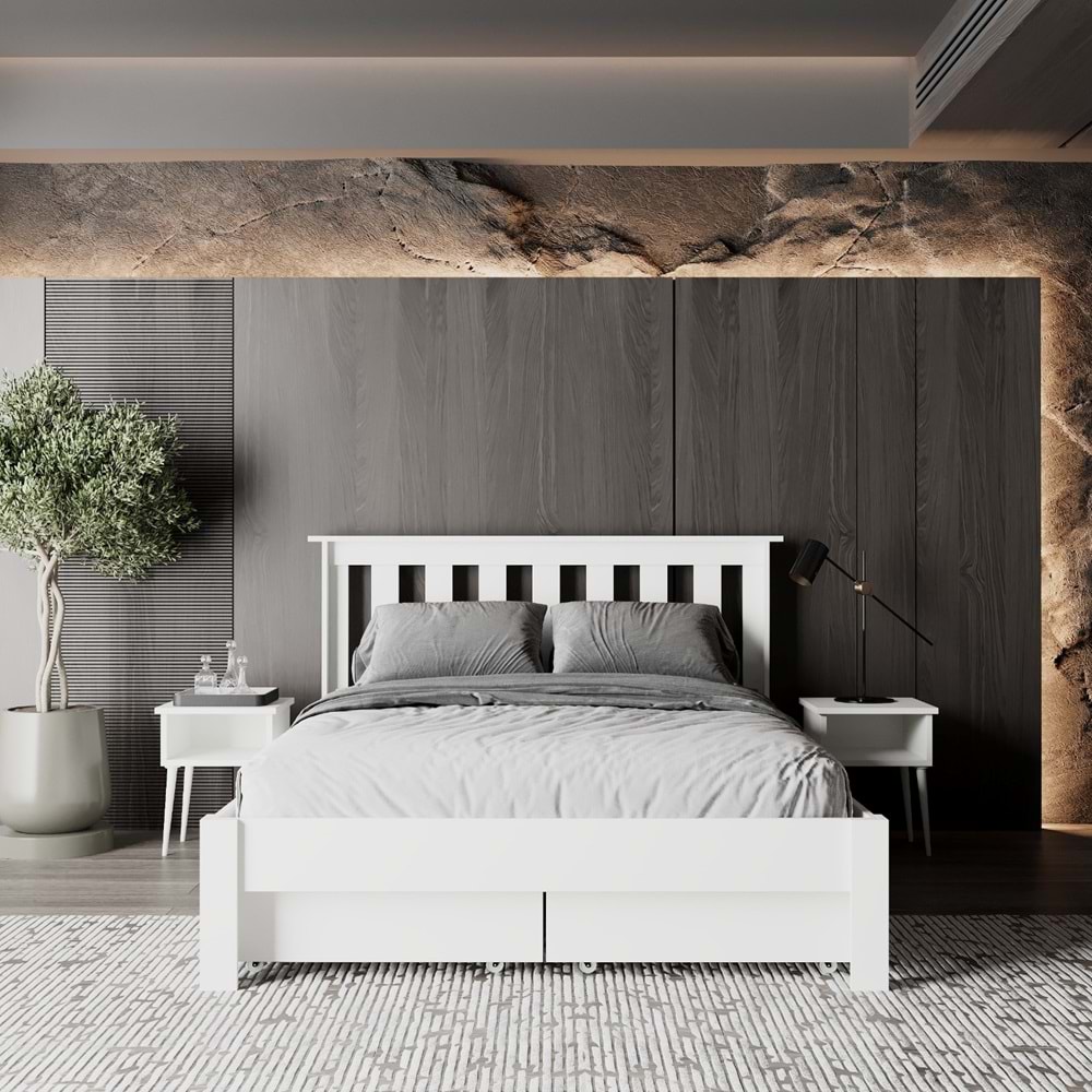 Shark New 4 Çekmeceli MDF Karyola | Kolay Kurulum