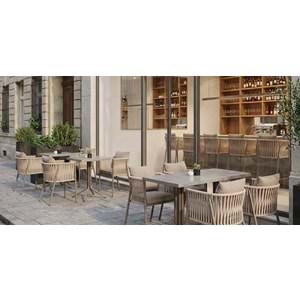 Renazzo Maçka Bahçe Koltuğu ve Bar Sandalyesi - Modern Halat Örgü