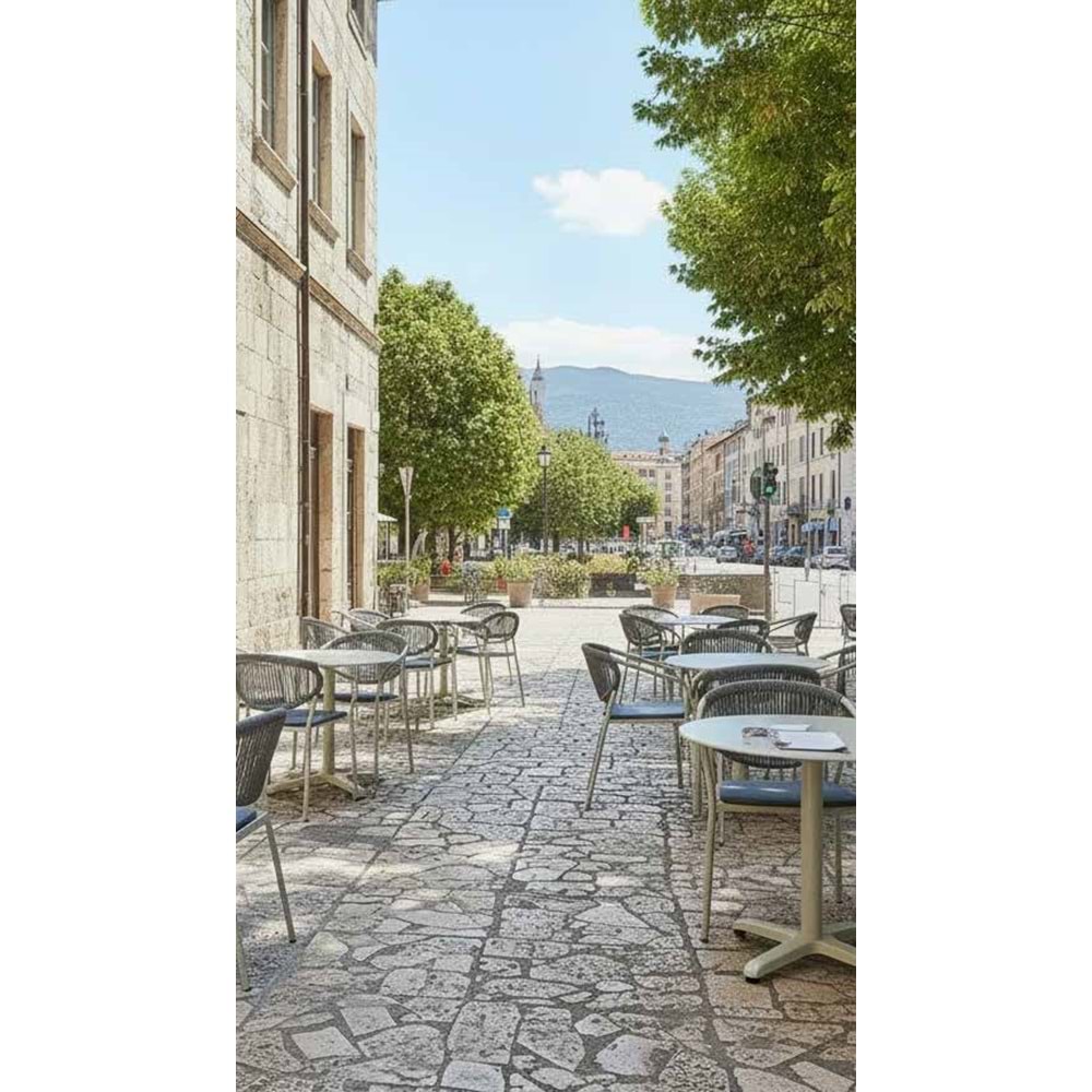 Renazzo Eyes Halat Örgülü Bahçe Sandalyesi ve Bar Taburesi