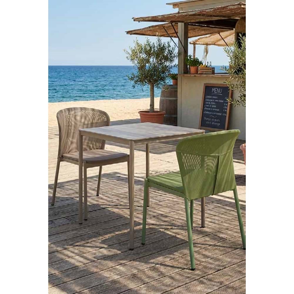 Renazzo Atto File Sırtlı Bahçe Sandalyesi - Modern Dış Mekan Tasarımı