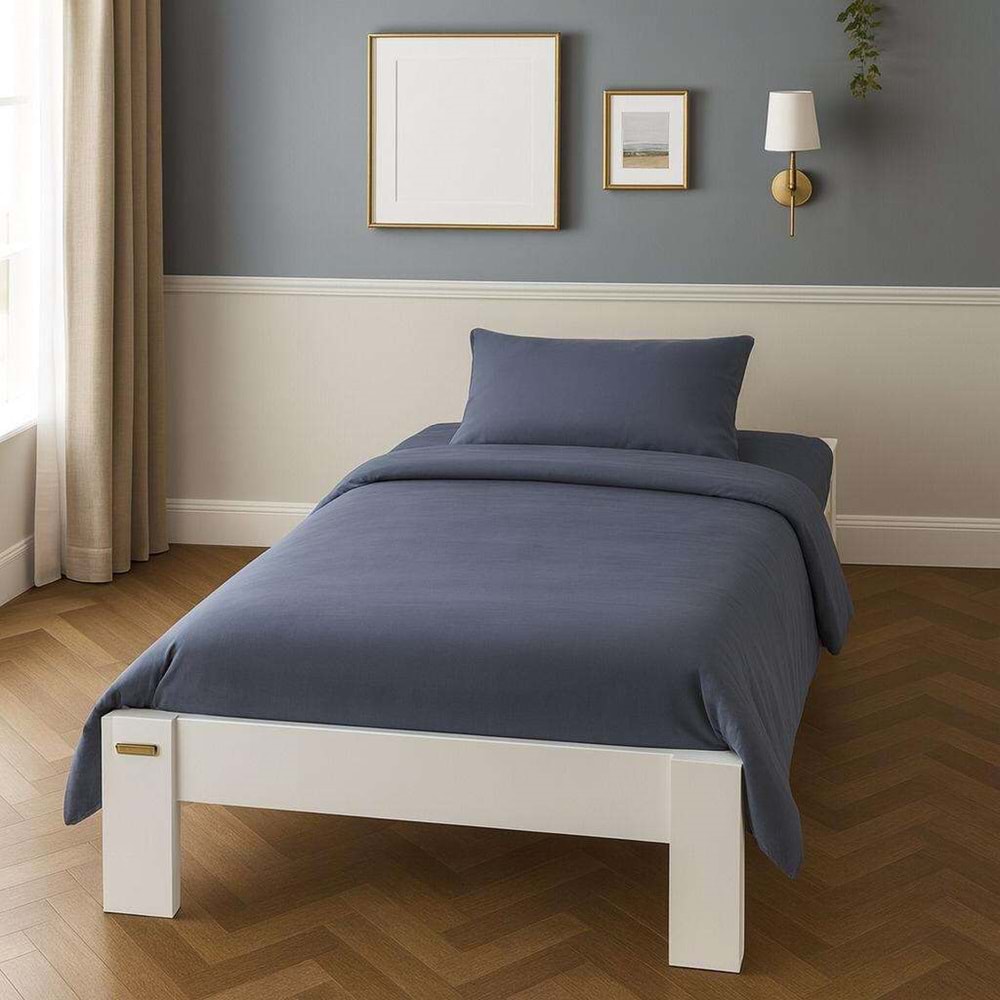 Renazzo % 100 MDF Stillo Başlıksız Karyola - Çift Kişilik - 120X200