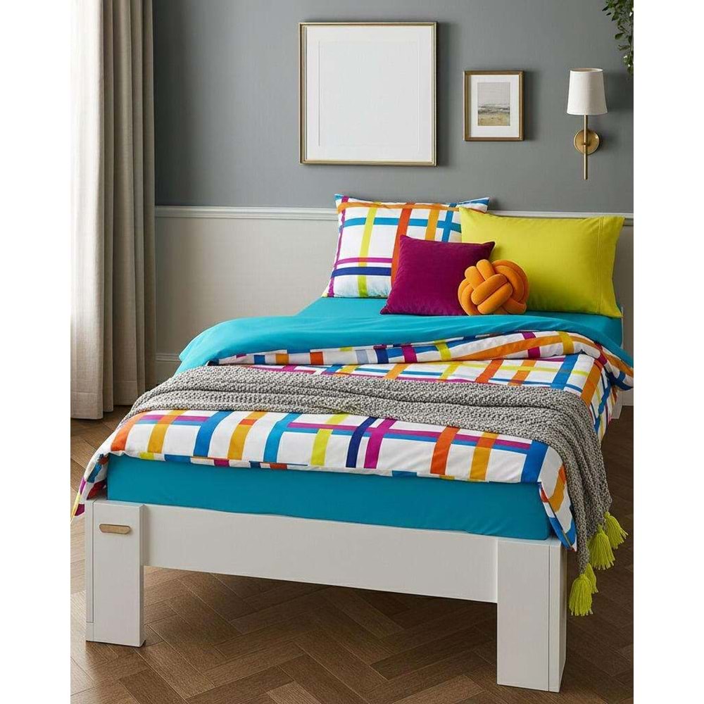 Renazzo % 100 MDF Stillo Başlıksız Karyola - Çift Kişilik - 120X200