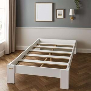 Renazzo % 100 MDF Stillo Başlıksız Karyola - Tek Kişilik - 90X190