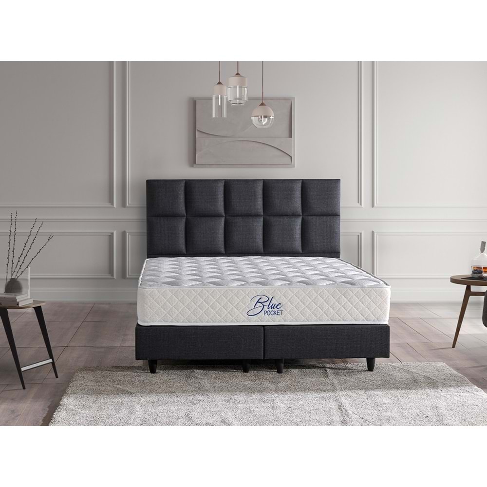 Blue Pocket - Orta Sert Paket Yaylı Yatak - 150X200
