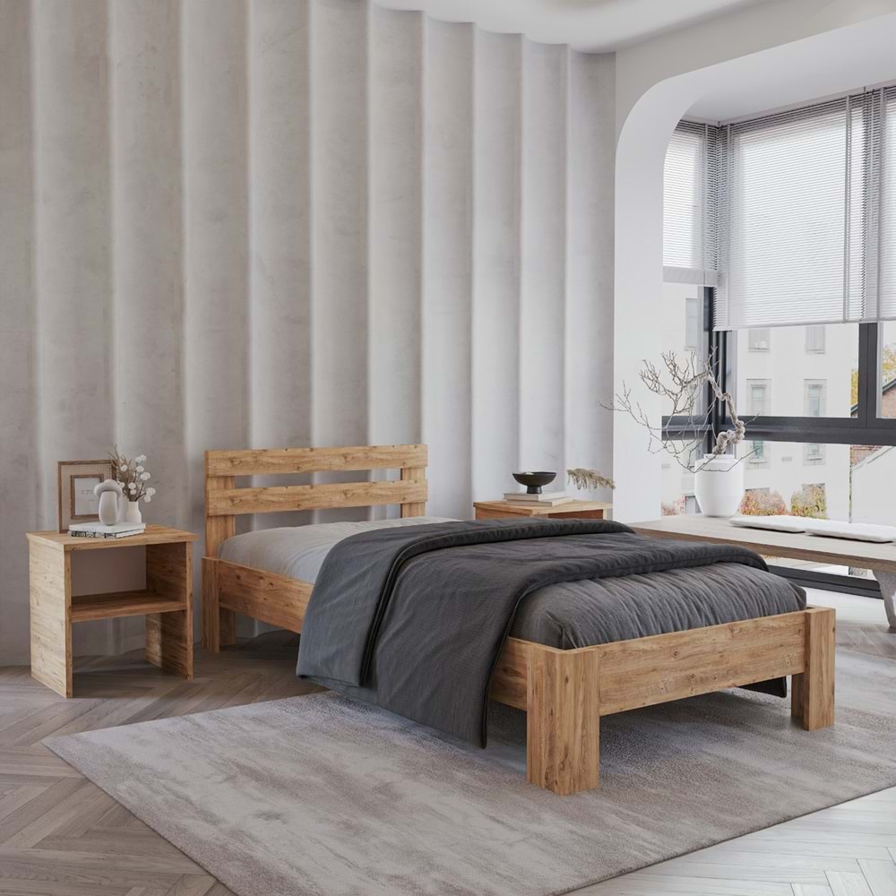 Letto Atlantik Mdf Set Karyola | Tek Ve Çift Kişilik Yatak Uyumlu, Kolay Kurulum