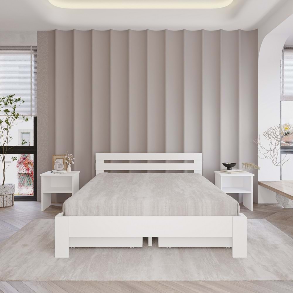 4 Çekmeceli Letto Mdf Karyola | Tek Ve Çift Kişilik Yatak Uyumlu, Kolay Kurulum