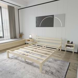 Letto Model Vernikli Çam Ahşap Karyola