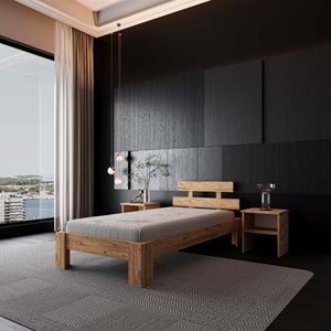 Lotus Atlantik Mdf Karyola |Tek Ve Çift Kişilik Yatak Uyumlu, Kolay Kurulum