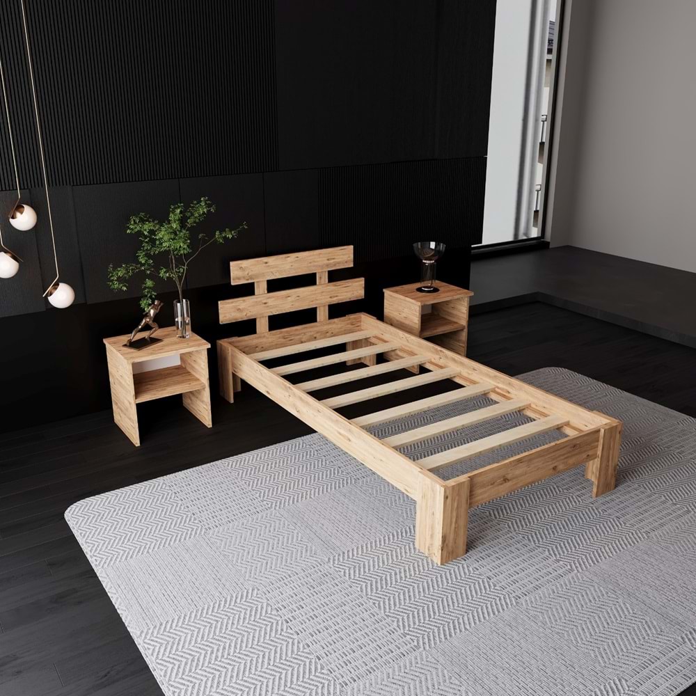 Lotus Atlantik Mdf Karyola |Tek Ve Çift Kişilik Yatak Uyumlu, Kolay Kurulum