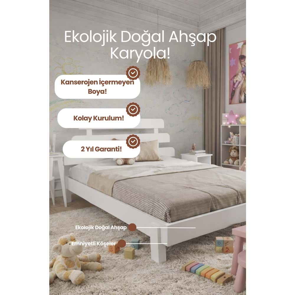 Lotus X New Modern Ahşap Karyola