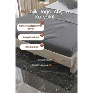 Lotus New Modern Ahşap Karyola