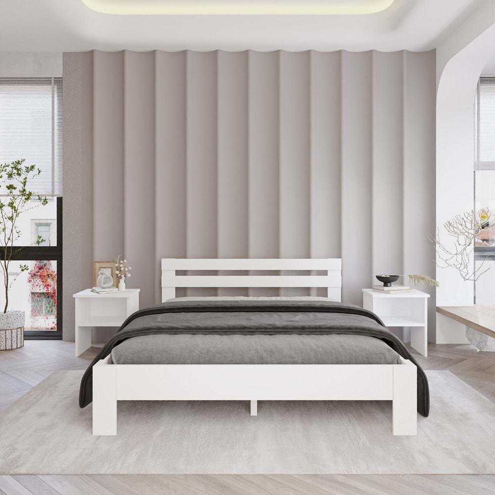 Letto MDF Karyola Komodin Set | Kolay Kurulum