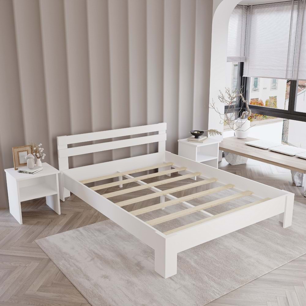 Letto MDF Karyola Komodin Set | Kolay Kurulum