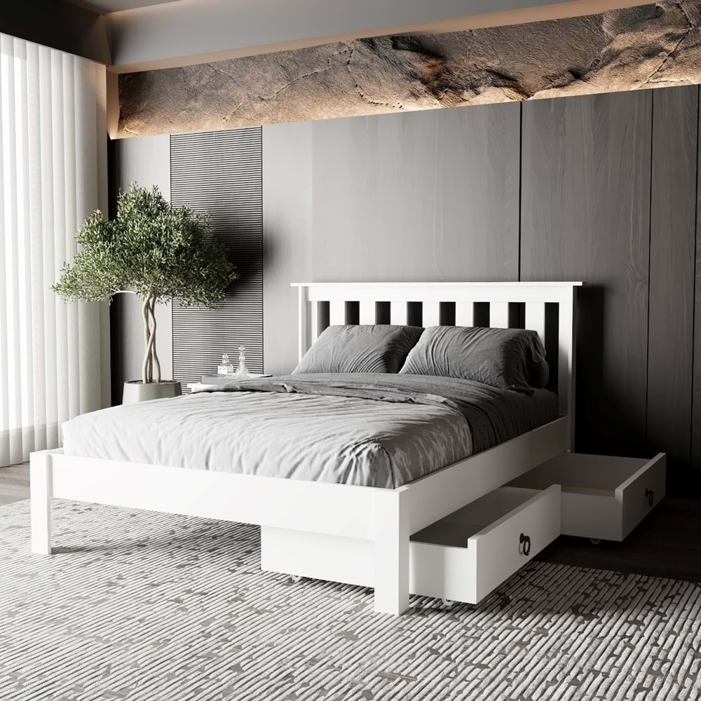 Shark New Komodin Set MDF Karyola | Kolay Kurulum