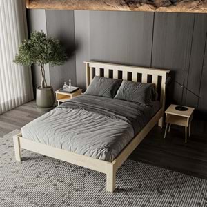 Shark New Ahşap Vernik Karyola | Kolay Kurulum