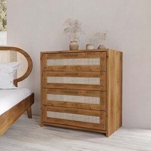 Padova Ceviz Hazeran Şifonyer 4 Çekmece