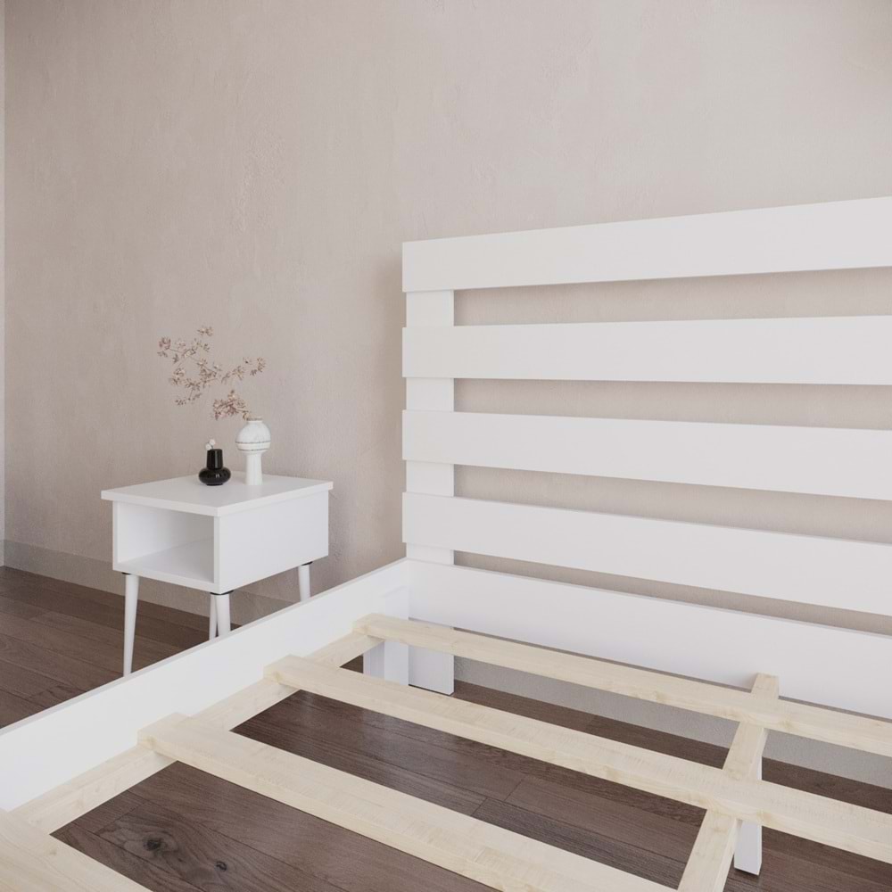 Urban New Model Modern Masif Ahşap Karyola