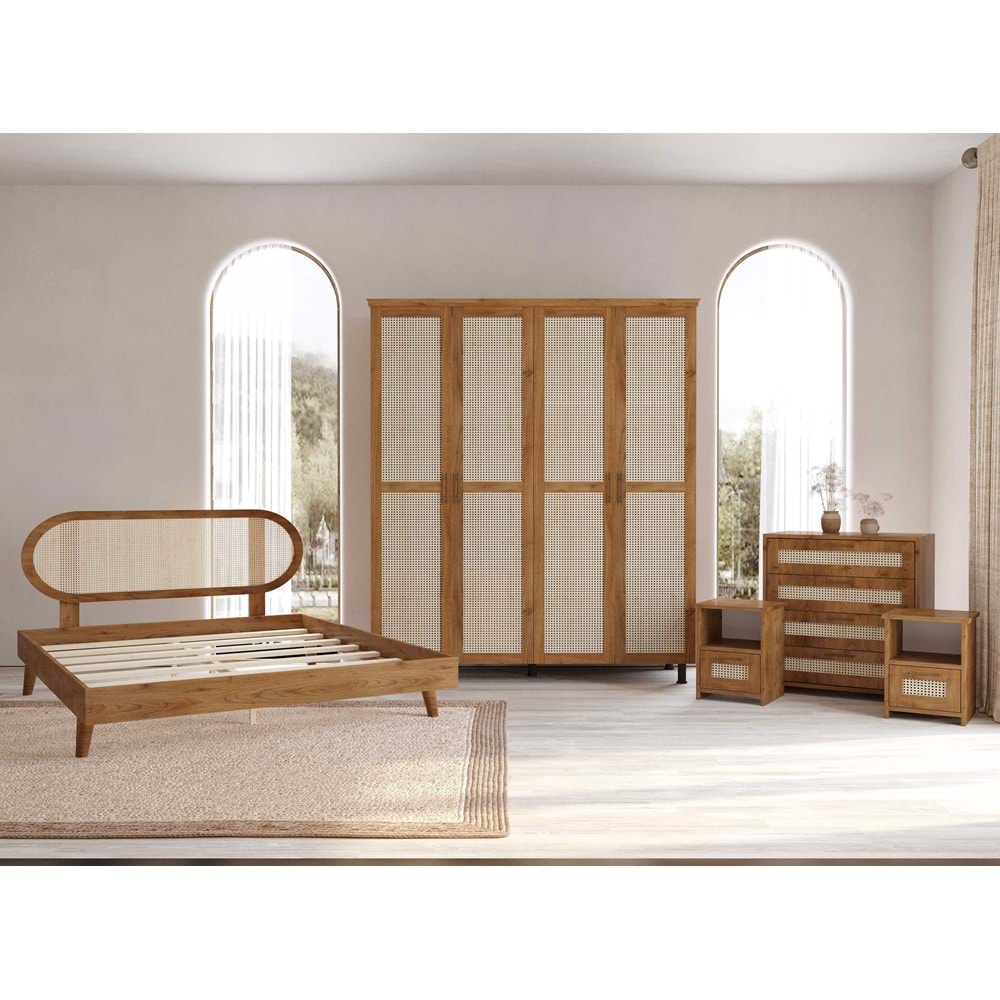 Padova Ceviz Hazeran Yatak Odası Seti